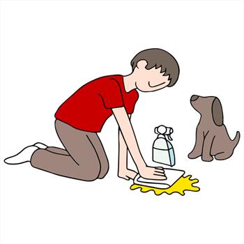 man-cleaning-dog-pee-from-floor
